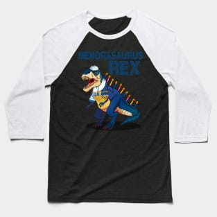 Menorasaurus Rex Saurus Menora Pun Hanukkah Baseball T-Shirt